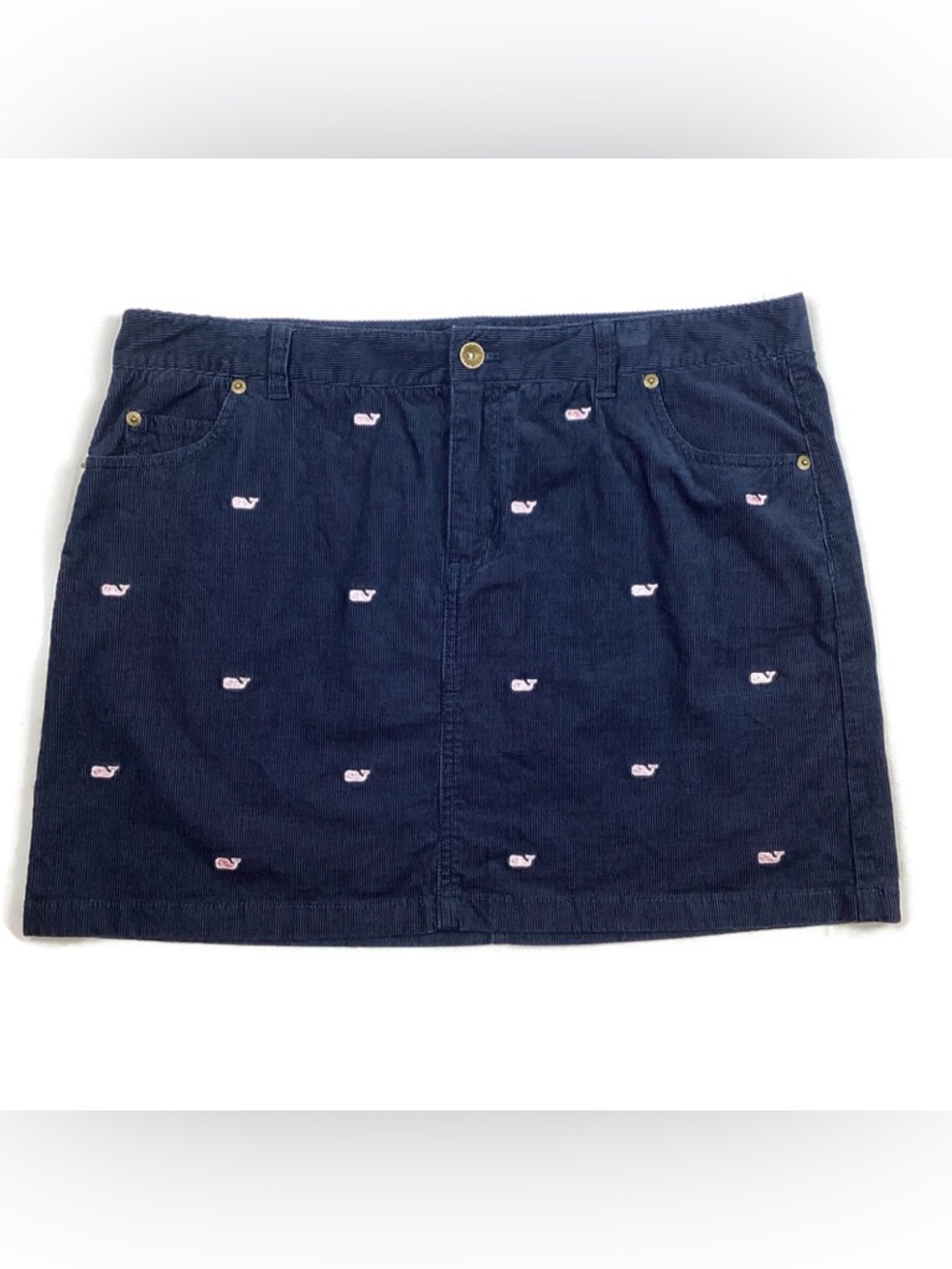 Vineyard Vines Corduroy Mini Skirt with Embroidered Whales